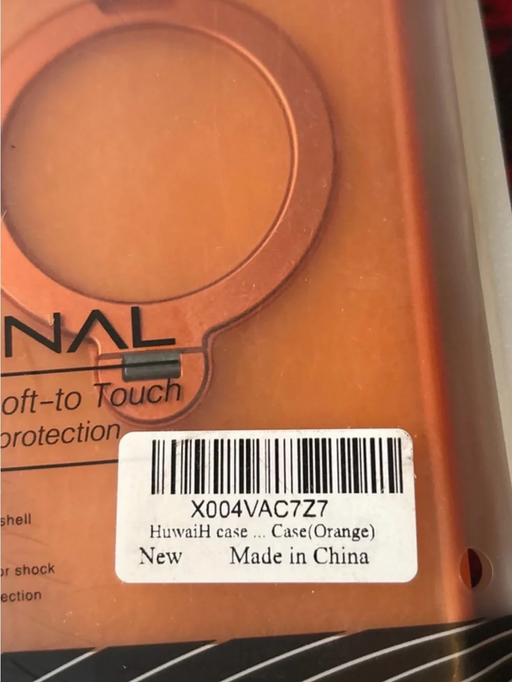 Ultra Slim Orange Phone Case with Ring - Compatible Accessories